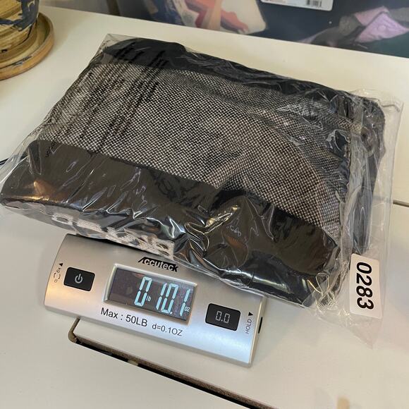 Pendleton Cardigan Black White Petite L Cotton Open Front Boho Southwest Cozy - Picture 11 of 11